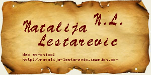 Natalija Leštarević vizit kartica